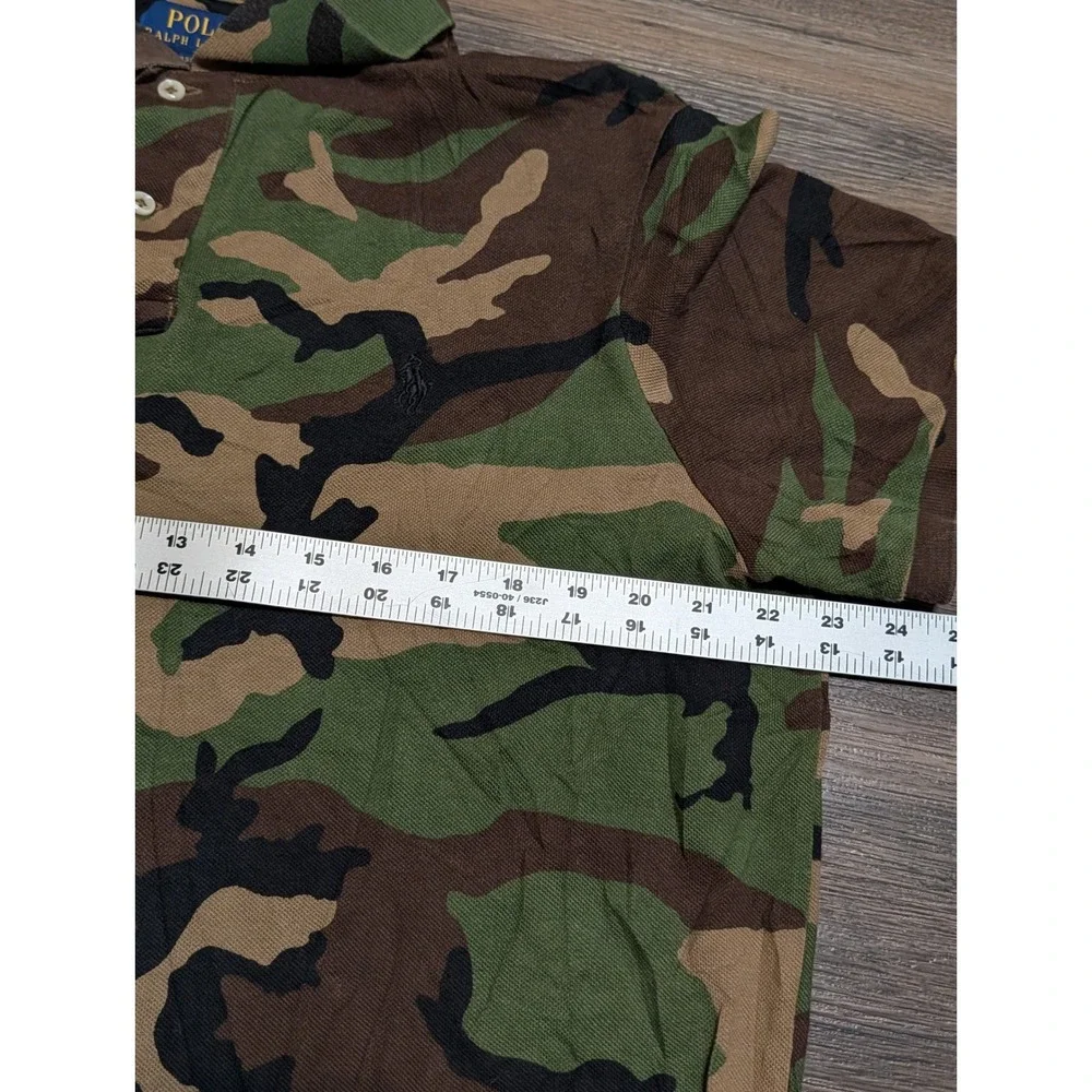 Polo Ralph Lauren Mens Large Camo Polo Shirt Classic Fit Cotton Short Sleeve